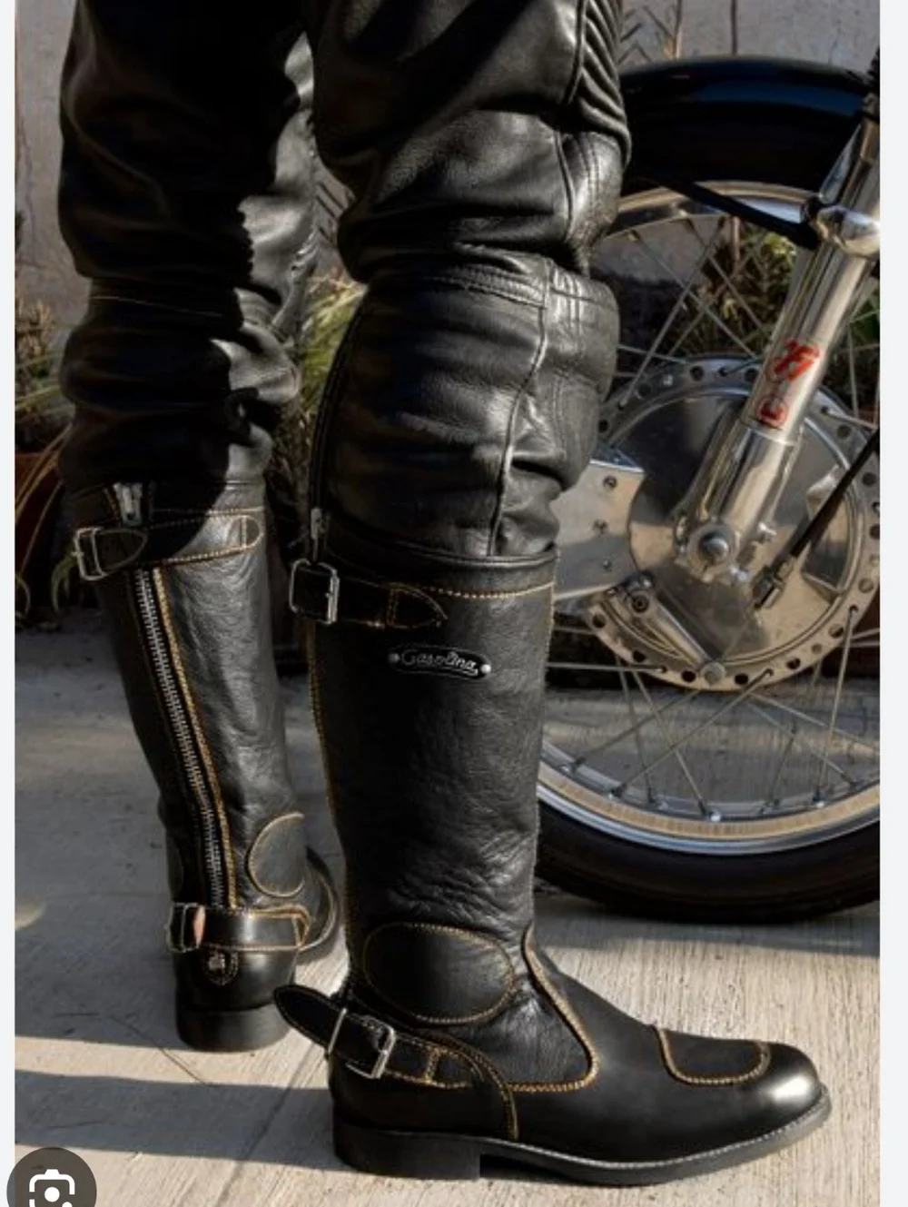 GASOLINA Classic Motorcycle Boots  Size 9US - Picture 2 of 14